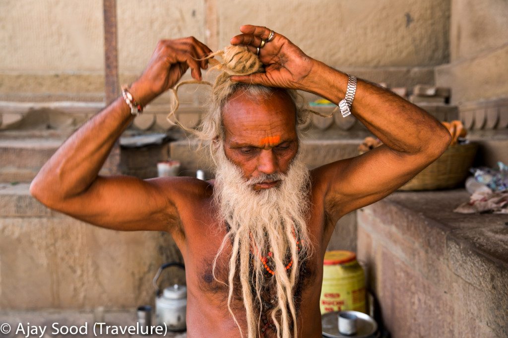 This Sadhu runs a tea-stall on the ghats stretch