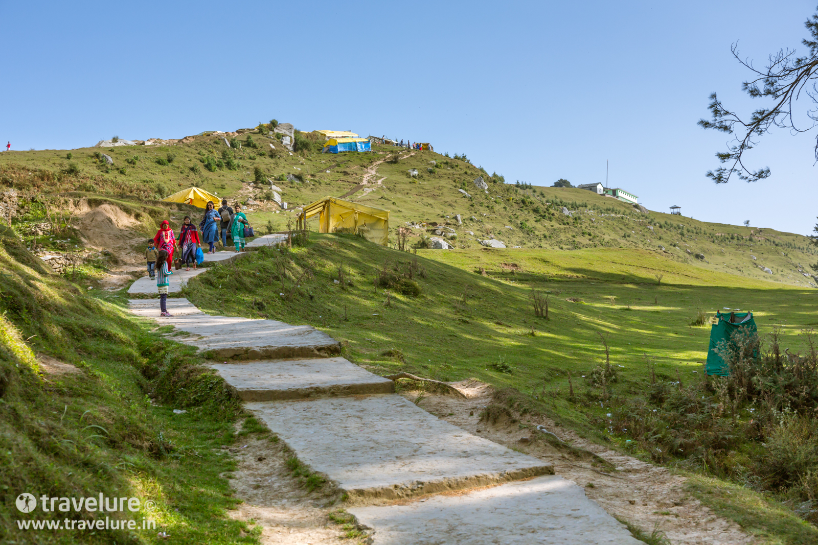 Our first glimpse of the temple after Bijli Mahadev Trek – Kullu Attraction