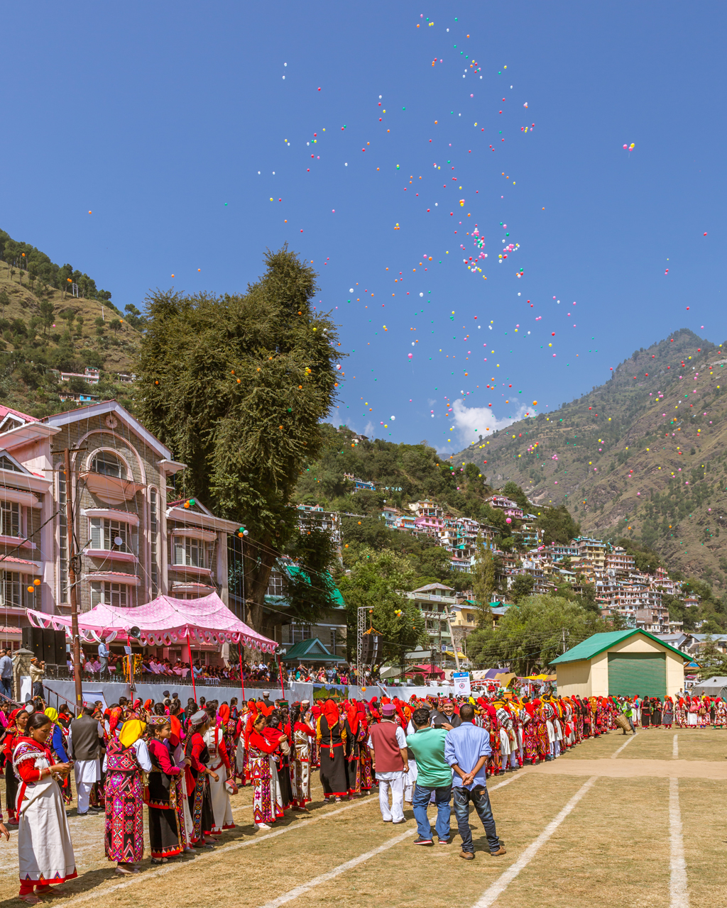 Polka dots in the sky at Kullu Dussehra - Gods' Own Get-Together