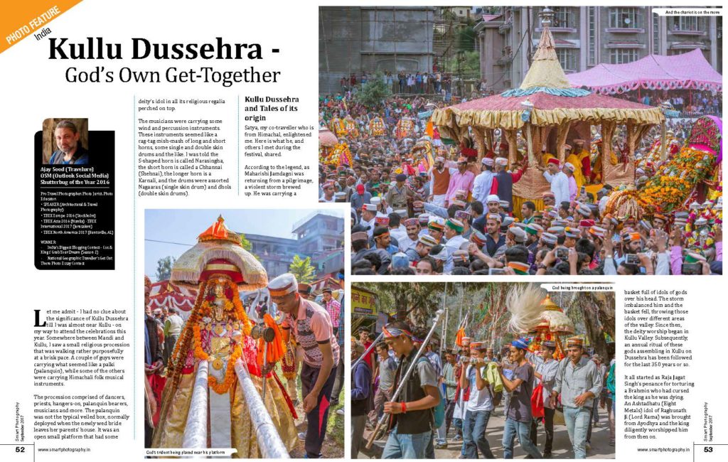 Page 1 & 2 of the article 'Kullu Dussehra - Gods' Own Get-Together