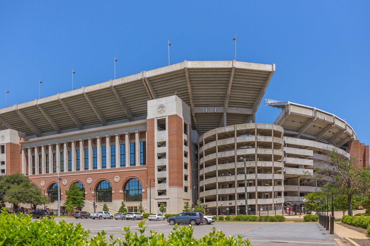 The façade of Bryant-Denny Stadium - Tuscaloosa - Roll Tide!