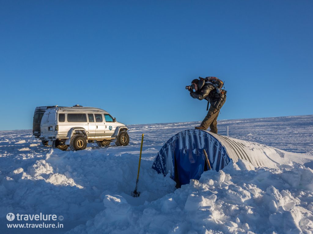 Iceland blew my mind with the diverse facets of nature it offers. I hope you enjoy Instagram Roundup – Iconic Iceland as much as my other Instagram roundups. - Travelure © - Instagram Roundup - Iconic Iceland #Iceland #Snowmobile #Glacier #Langjökull Luis on tube entrance of ice cave - Instagram Roundup - Iconic Iceland