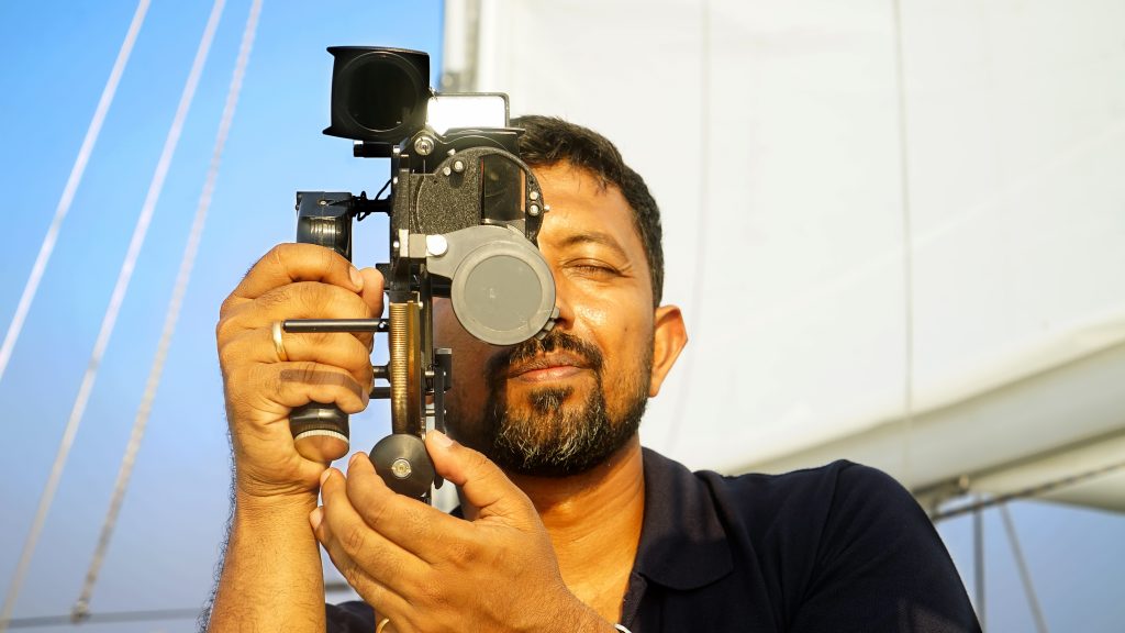 Abhilash checking his equipment - He's a humble guy with not-so-humble feats. Winner of Kirti Chakra, Mac Gregor Medal, Tenzing Norgay Award... - Abhilash Tomy In Golden Globe Race