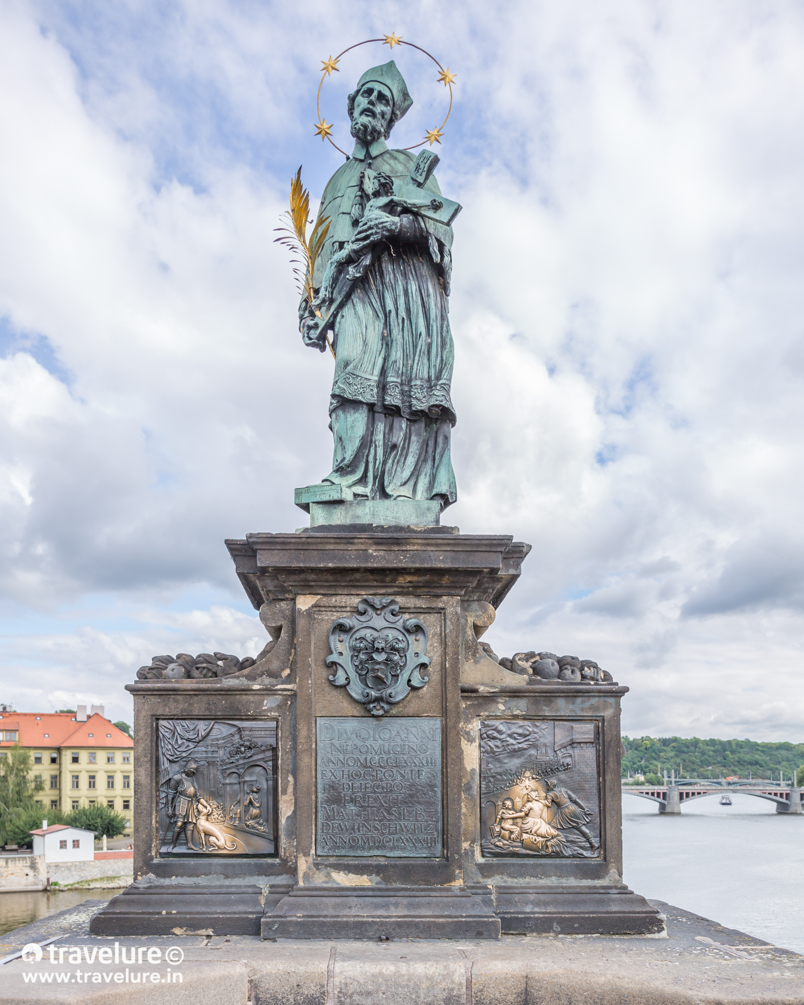 The Statue of St. John of Nepomuk. Czech out 35 stunning images from one of the most scenic destinations in Eastern Europe - Prague. Special mention: Charles bridge & its 30 statues! #Prague #Czechia #CzechRepublic #Instagram Instagram Roundup Prague Czech Republic