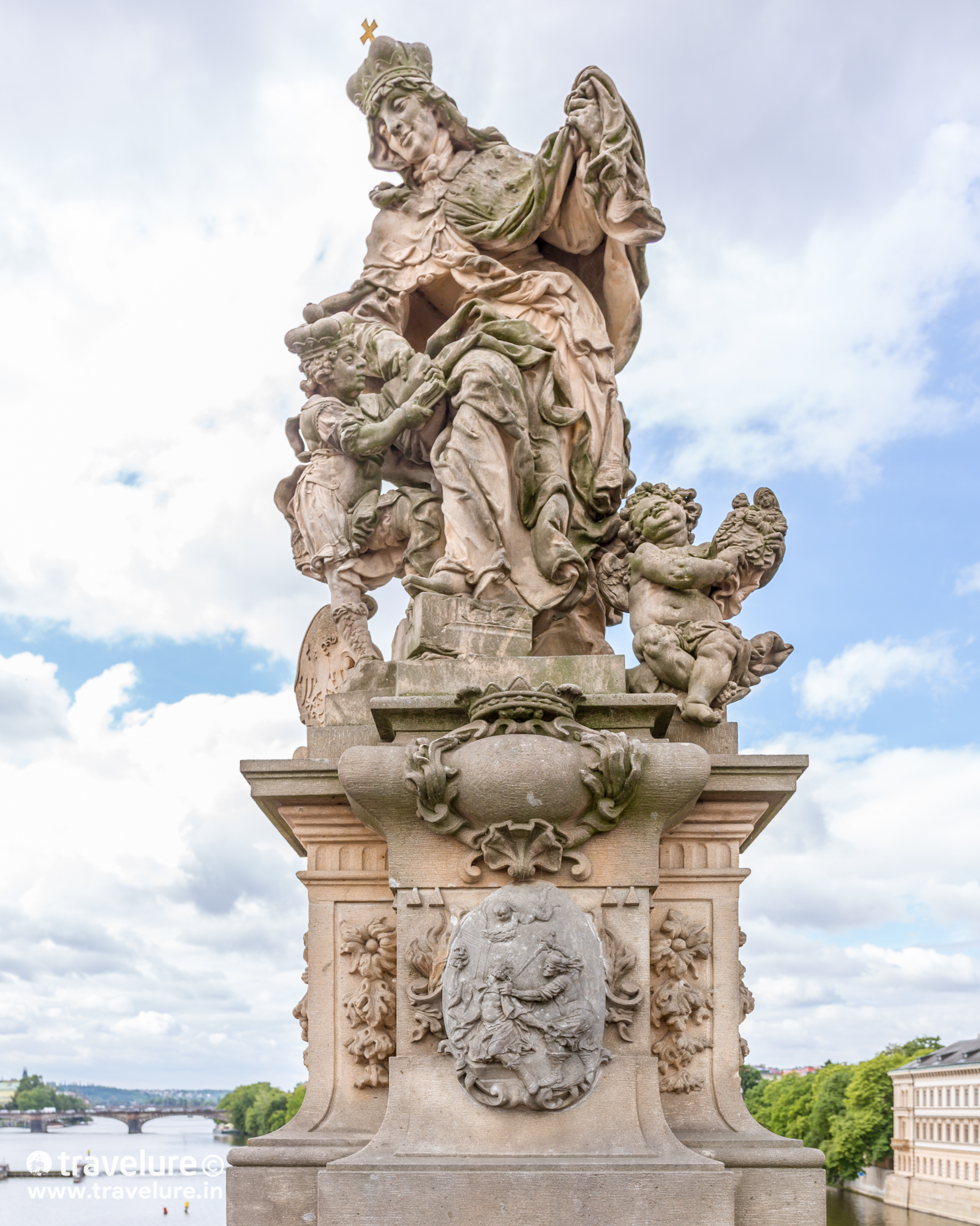 The Statue of St. Ludmila. Czech out 35 stunning images from one of the most scenic destinations in Eastern Europe - Prague. Special mention: Charles bridge & its 30 statues! #Prague #Czechia #CzechRepublic #Instagram Instagram Roundup Prague Czech Republic