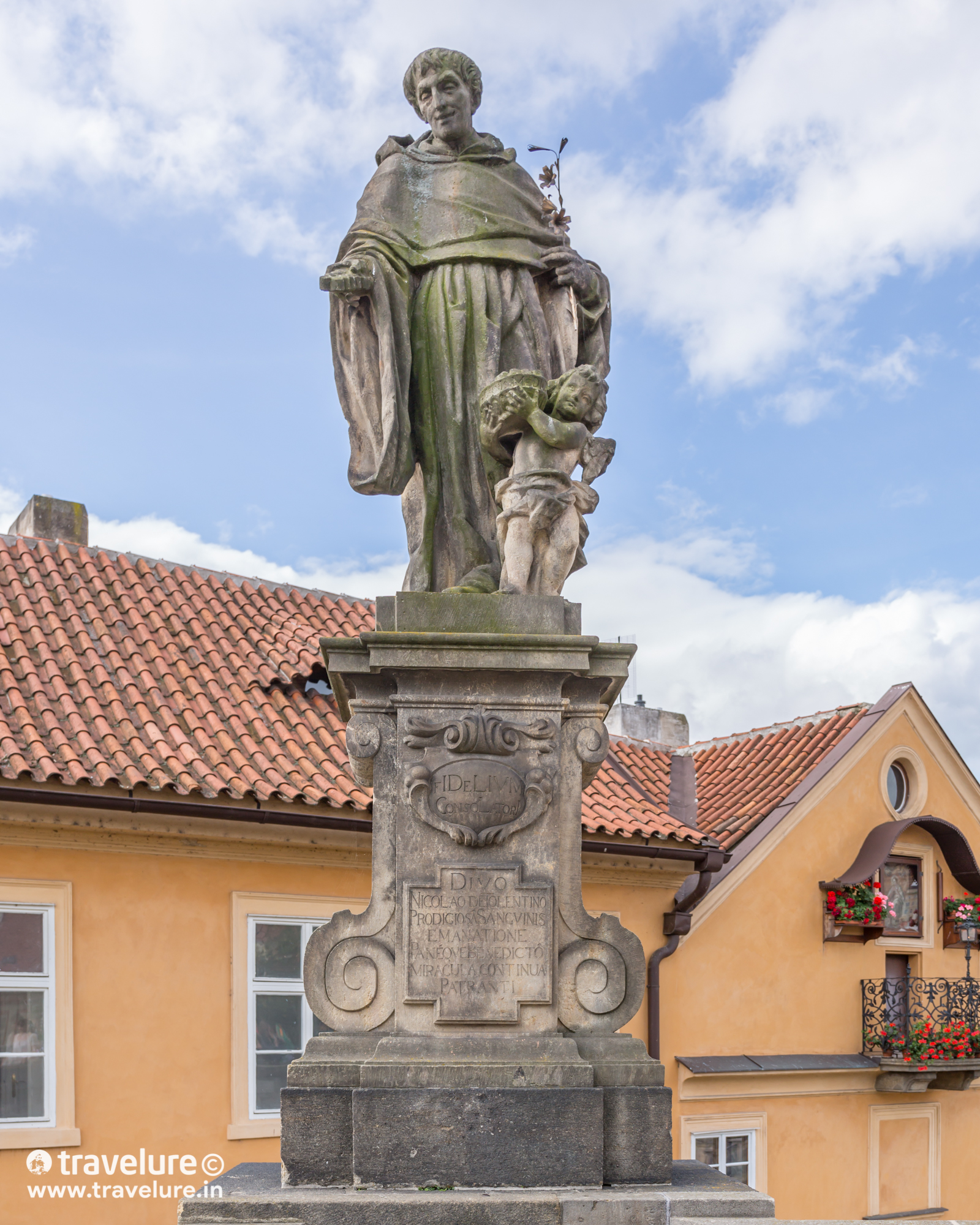 The Statue of St. Nicholas of Tolentino. Czech out 35 stunning images from one of the most scenic destinations in Eastern Europe - Prague. Special mention: Charles bridge & its 30 statues! #Prague #Czechia #CzechRepublic #Instagram Instagram Roundup Prague Czech Republic