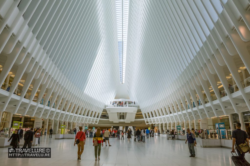 Inside the atrium of Oculus Transportation Hub NYC - Travelure ©