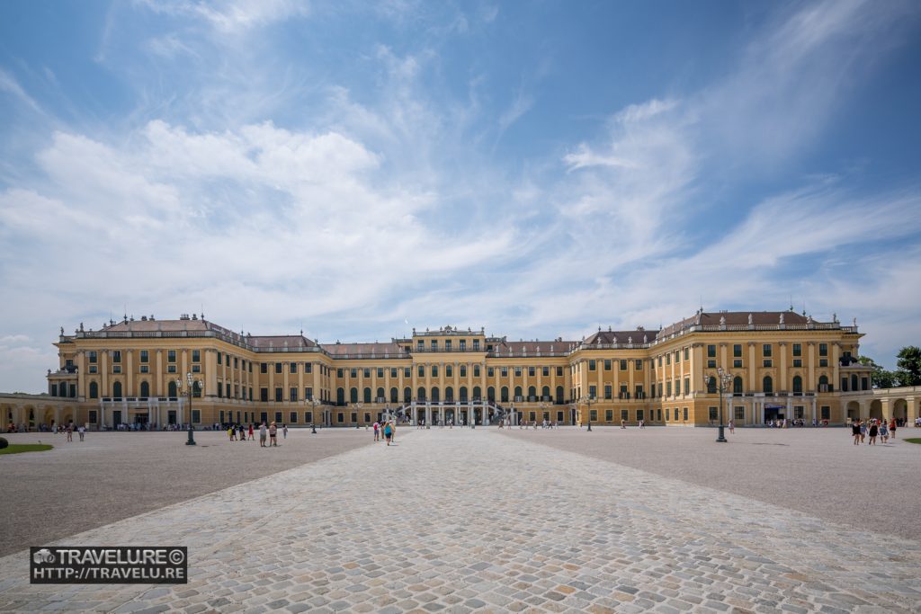 View from the entrance - Schönbrunn Palace Vienna Austria