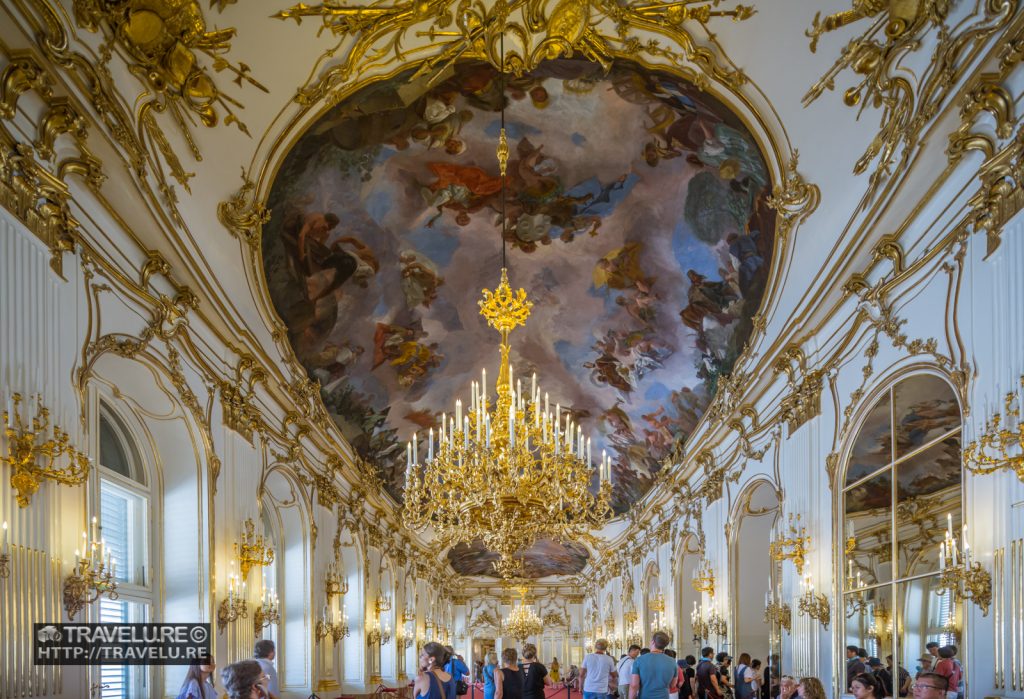 Another impressive ceiling mural inside the Schönbrunn Palace Vienna Austria