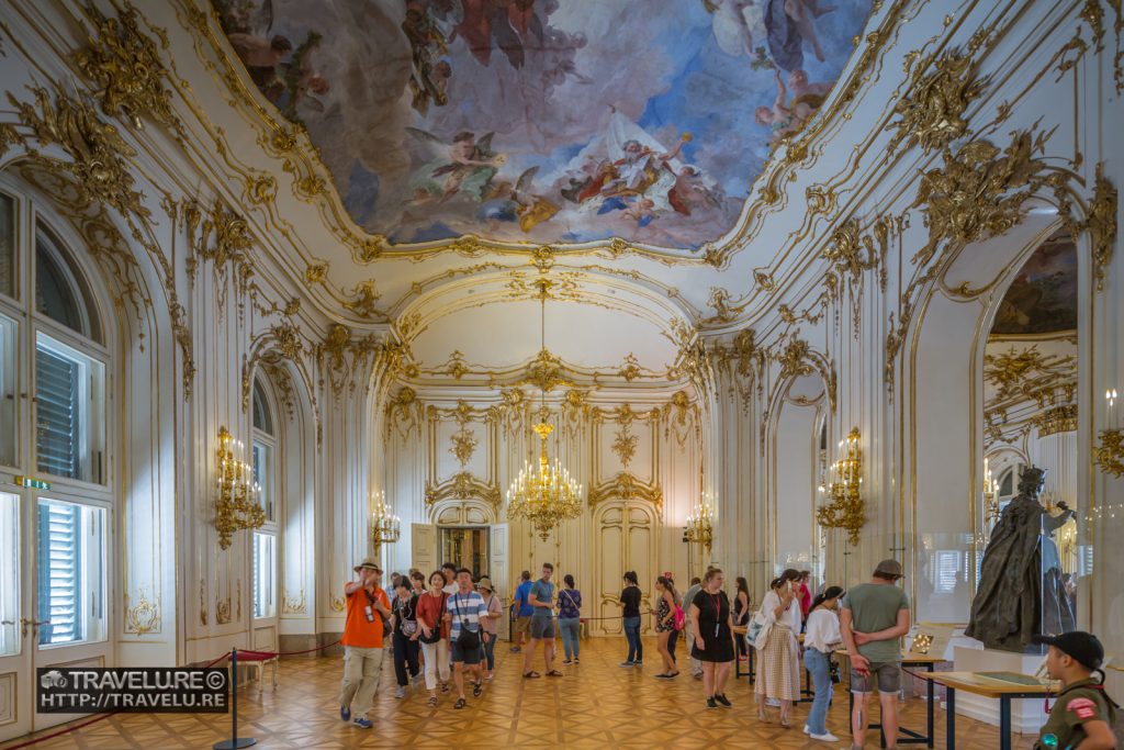 Imposing ceiling mural and grand walls - Schönbrunn Palace Vienna Austria