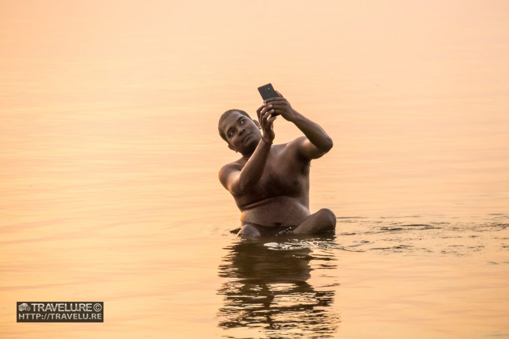 Kumbh goes digital - a devotee beaming his holy dip live