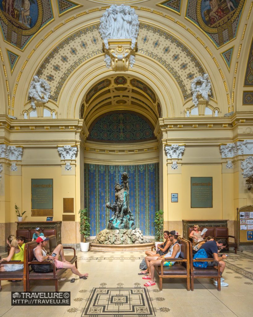 The entrance lobby of Szechenyi Thermal Baths - the largest medicinal baths in Europe. The Underground M1 Budapest brings you here too.