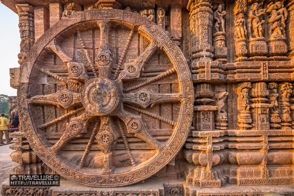 Details of the chariot wheel at Sun Temple