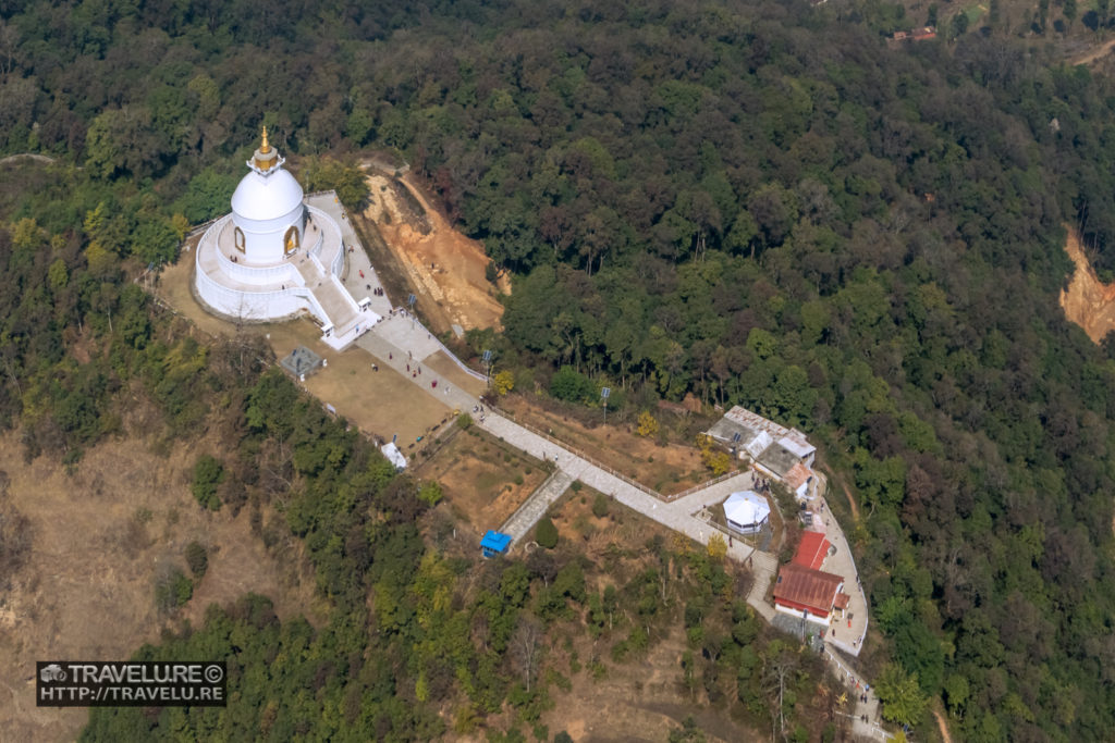 Aerial View of World Peace Pagoda - shot from an ultralight plane - Travelure ©