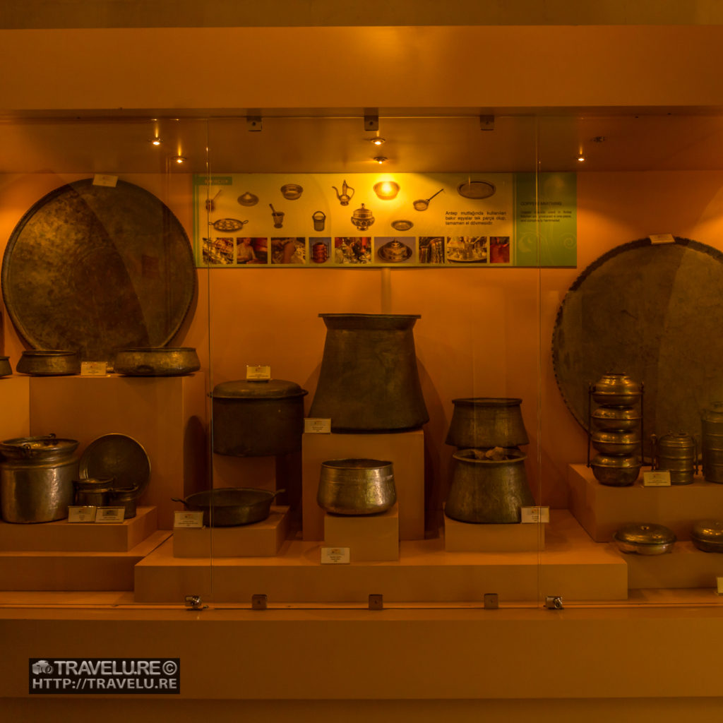 A display of traditional cooking vessels in Kitchen Museum - Gaziantep Turkey - Travelure ©