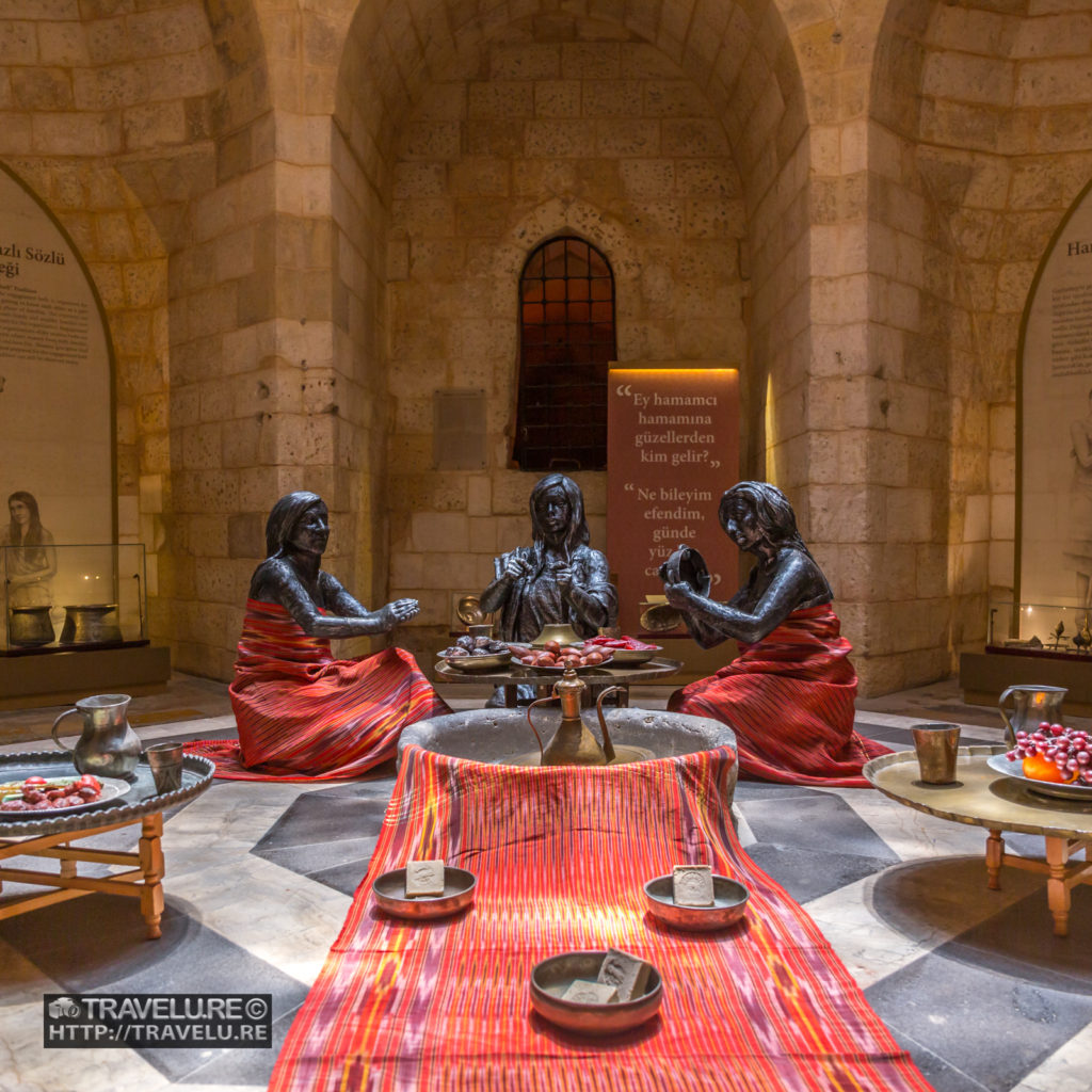 A diorama in Hammam Museum showing elaborate ritualistic Turkish Bath - Gaziantep Turkey - Travelure ©