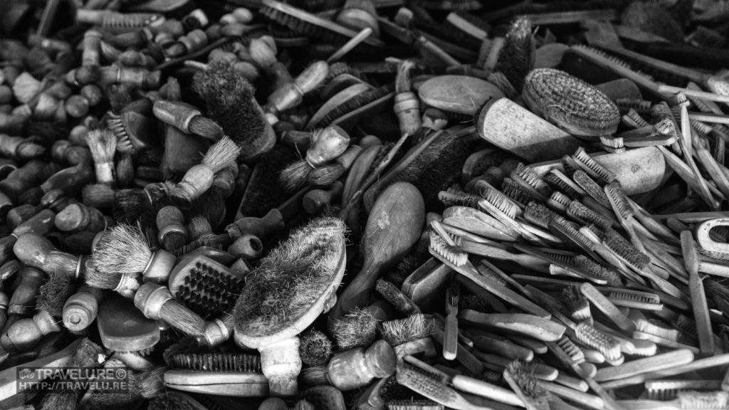 Holocaust Horrors: Variety of brushes that belonged to the victims - Travelure ©