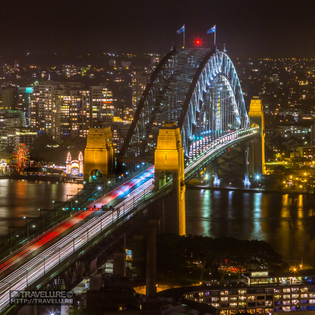 Shooting light trails - Sydney Harbour Bridge Final Shot - Travelure ©