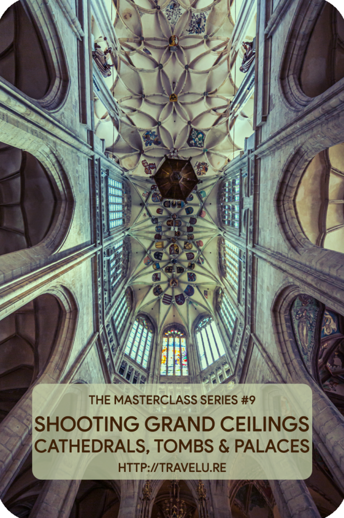 These ceilings pose a different challenge. The distance between the floor and ceiling is not large enough for normal lenses to capture the entire grand ceiling or the dome ceiling. Also, these structures are not well-lit. A camera shake blur could also be a concern. - Shooting Grand Ceilings - Cathedrals, Tombs, and Palaces - Travelure ©