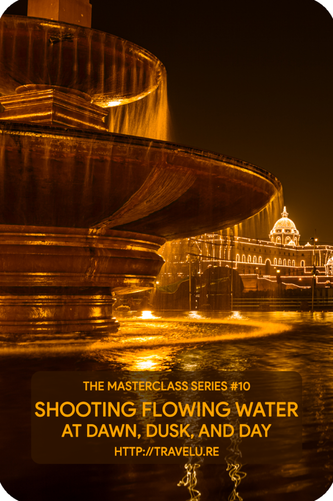 While many photographers may propagate the use of Half ND filter, I don’t use it as the horizon line is never straight, but is jagged. Also, it is preferable the horizon line is closer to the one-third level rather than at the exact middle of the frame. - Shooting Flowing Water - At Dawn, Dusk, and Day - Travelure ©