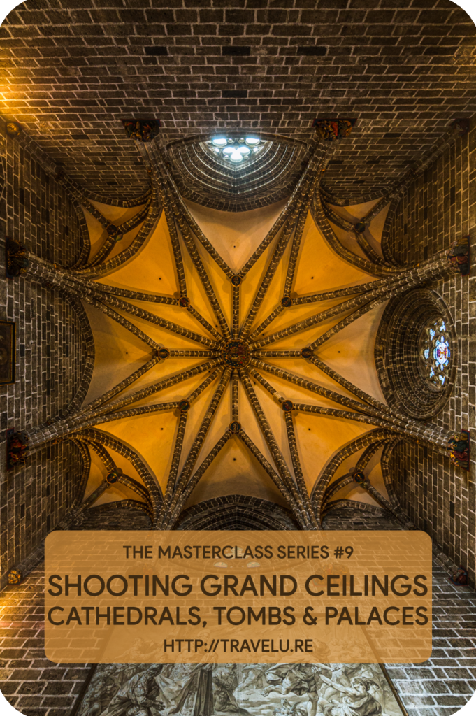 These ceilings pose a different challenge. The distance between the floor and ceiling is not large enough for normal lenses to capture the entire grand ceiling or the dome ceiling. Also, these structures are not well-lit. A camera shake blur could also be a concern. - Shooting Grand Ceilings - Cathedrals, Tombs, and Palaces - Travelure ©