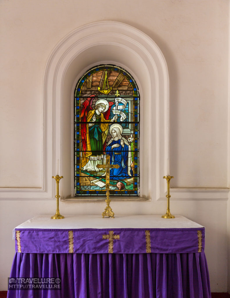 Back-lit Stained Glass at Holy Trinity Church, Bengaluru - Travelure ©