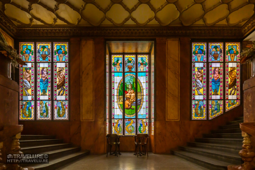 Back-lit Stained Glass Windows at Lucerna Palace, Prague - Travelure ©