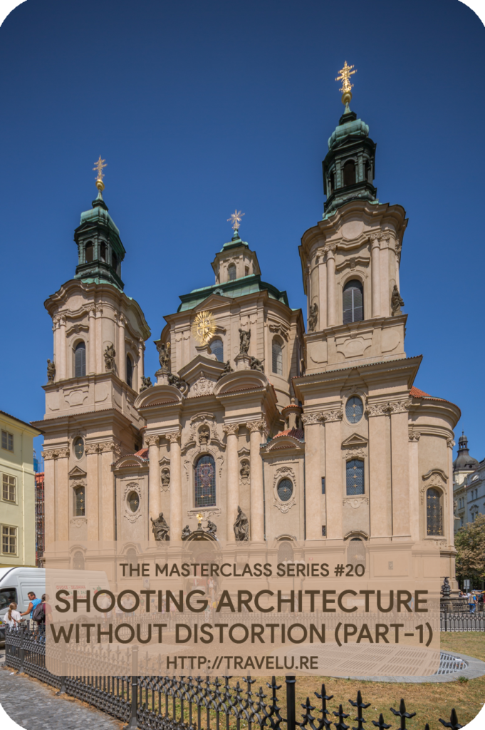 The only way to shoot any structure distortion-free is to keep the camera parallel to the ground. For that, you need a vantage that brings you up midway to the height of the building. But the ground realities do not always allow us to keep the camera parallel. - Shooting Architecture without Distortion Part-1 - Travelure ©