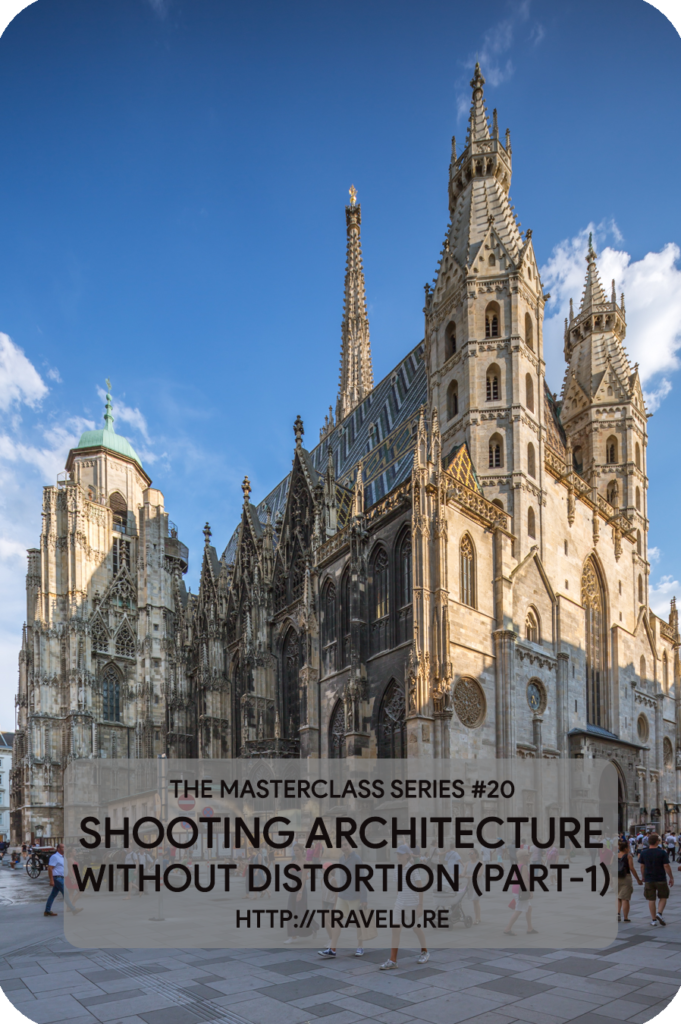 The only way to shoot any structure distortion-free is to keep the camera parallel to the ground. For that, you need a vantage that brings you up midway to the height of the building. But the ground realities do not always allow us to keep the camera parallel. - Shooting Architecture without Distortion Part-1 - Travelure ©