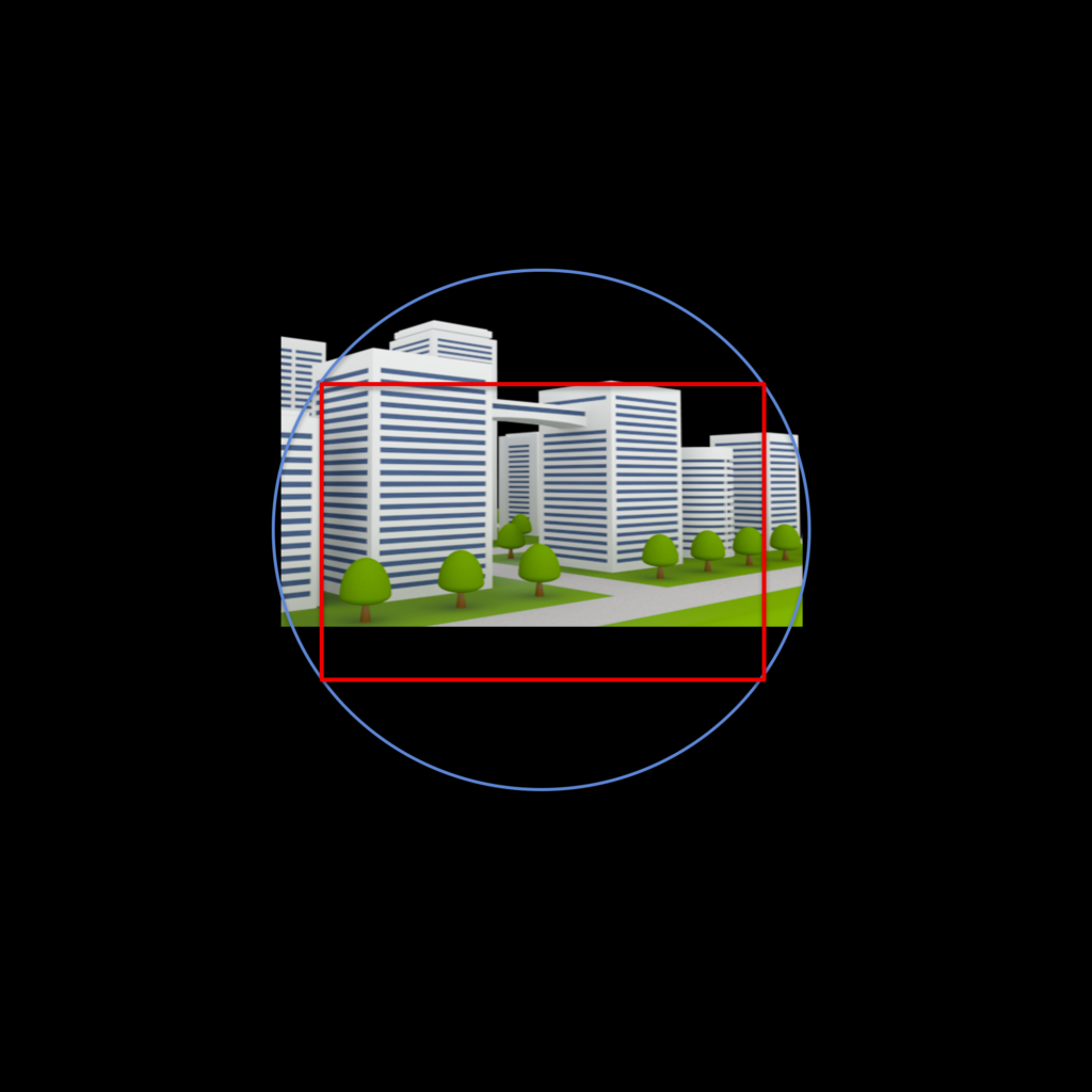 Fig 1: In a normal lens, the light falls on the sensor touching the edges of the aperture of the lens - Travelure ©