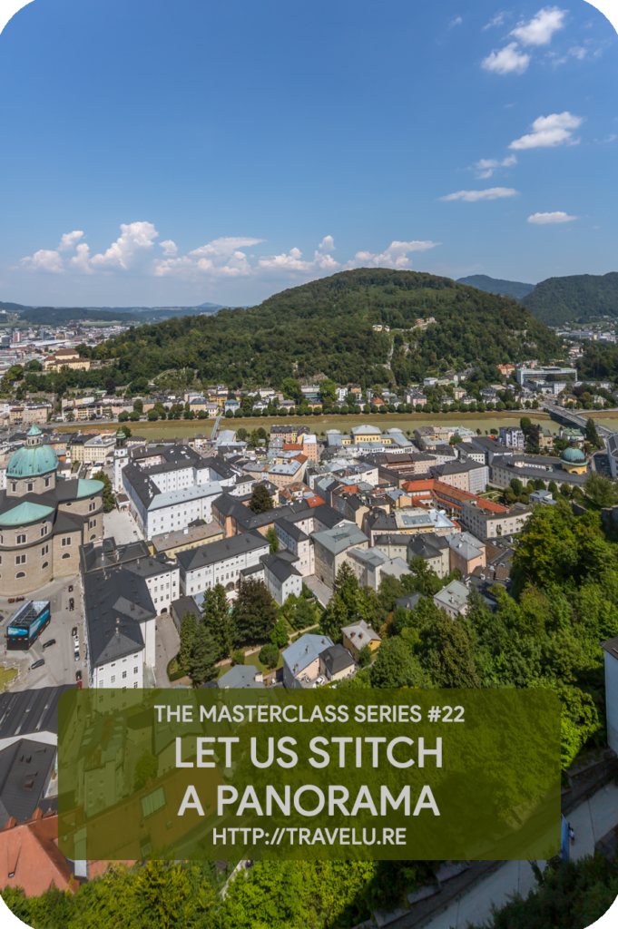 I started shooting from one end of the edifice and twisted my upper body and continued capturing the frames. It gave me shots that had an overlapping view of the spread-out step-well - Let us stitch a panorama - Travelure ©