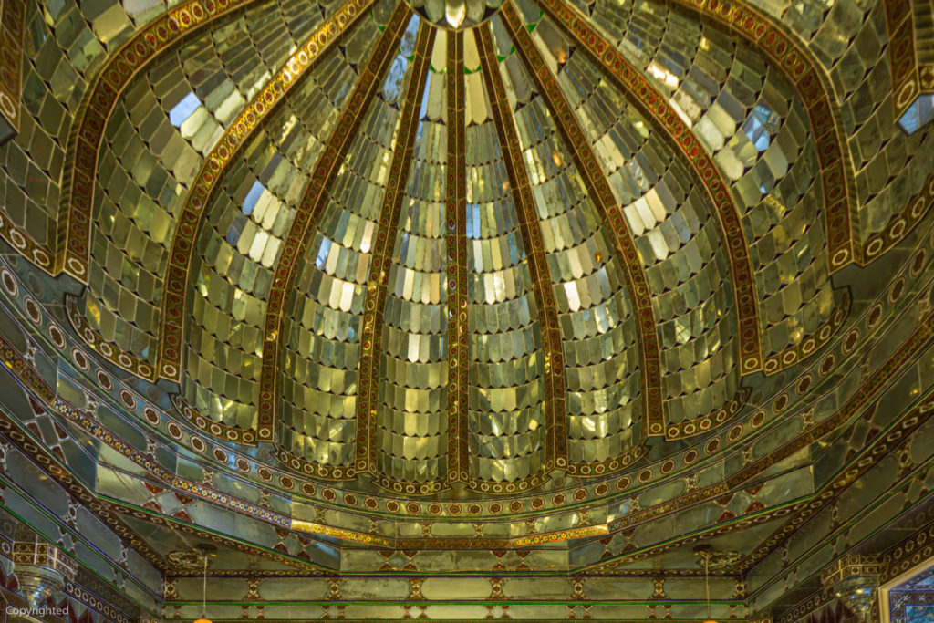 Glittering domed ceiling of Sheesh Mahal (Palace of Mirrors), Udaipur City Palace - Travelure ©