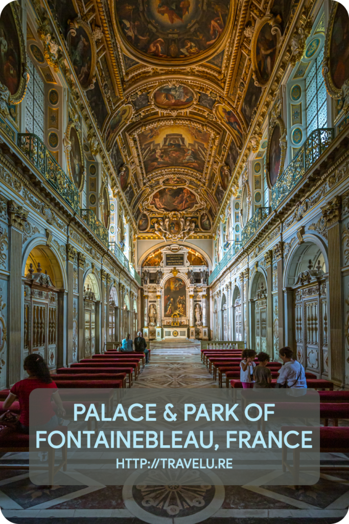 Its steep sloping roofs, the turret-like chimneys, dimensional alcoves, symmetrical arches, rectangular windows, and circular ventilators provide a pleasing look to an otherwise routine facade. - Palace and Park of Fontainebleau, France  - Travelure ©