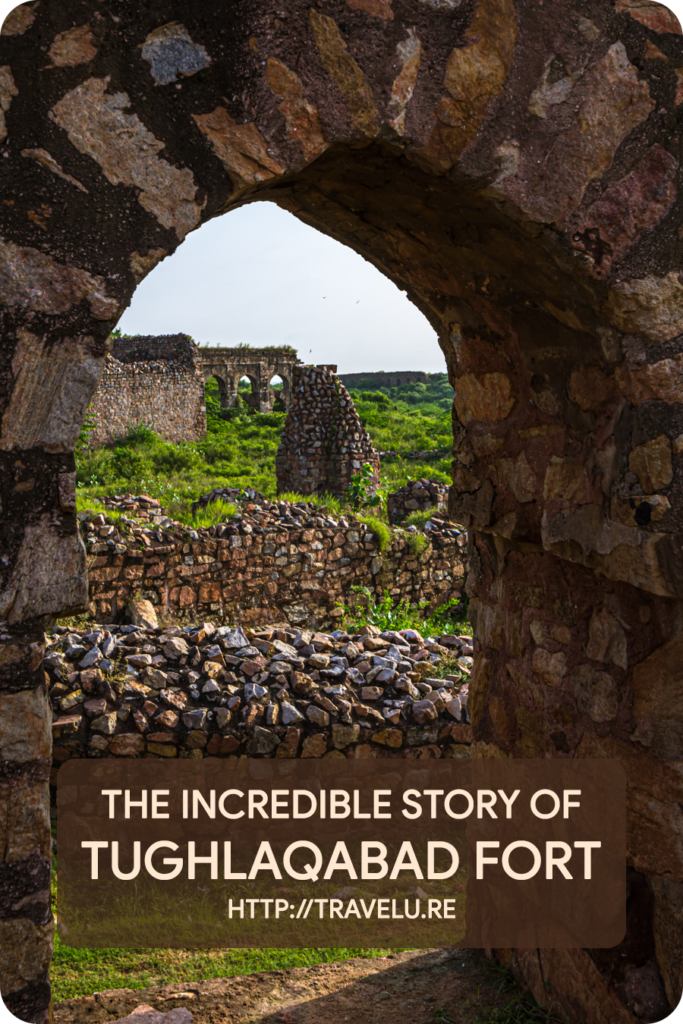 A significant feature of not just this fort, but all of Tughlaq period architecture is a wall with a massive base. The base in Tughlaqabad Fort is over 15 feet thick at places, while the top was almost dainty. - The Incredible Story of Tughlaqabad Fort, Delhi - Travelure ©