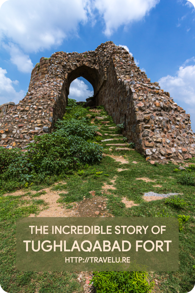 A significant feature of not just this fort, but all of Tughlaq period architecture is a wall with a massive base. The base in Tughlaqabad Fort is over 15 feet thick at places, while the top was almost dainty. - The Incredible Story of Tughlaqabad Fort, Delhi - Travelure ©