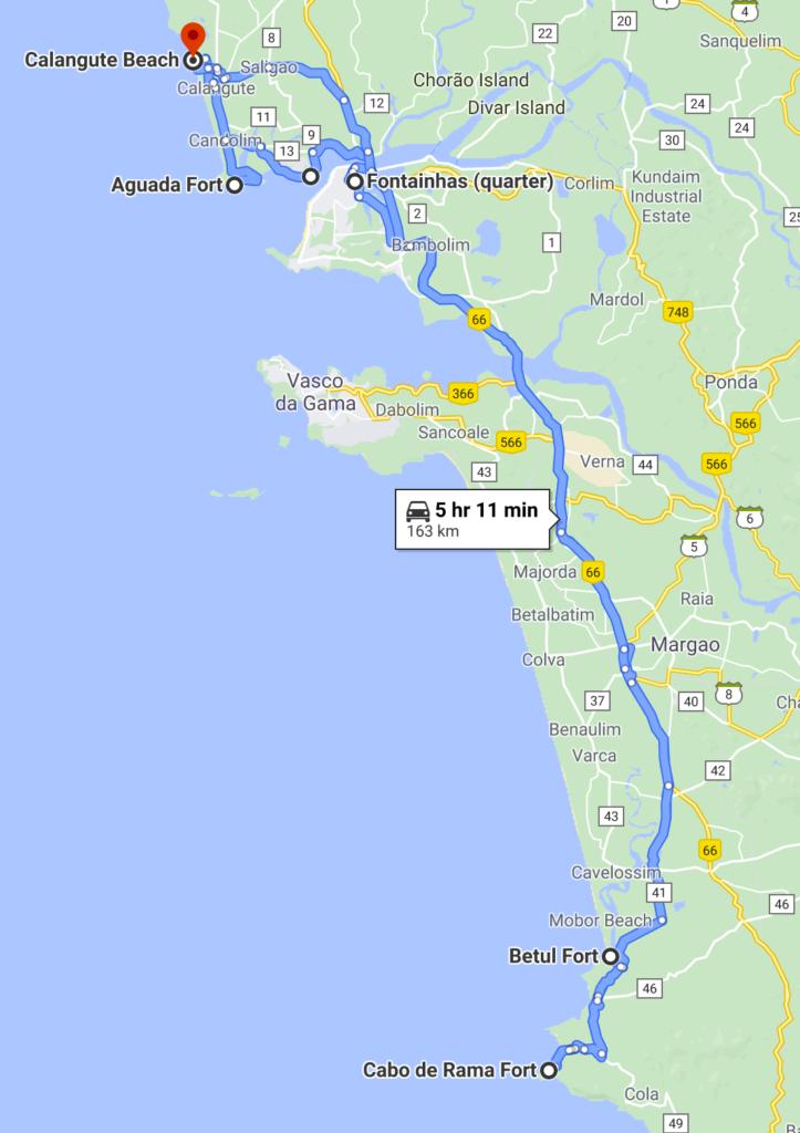 Heritage in Goa Part 2 Map - Travelure ©