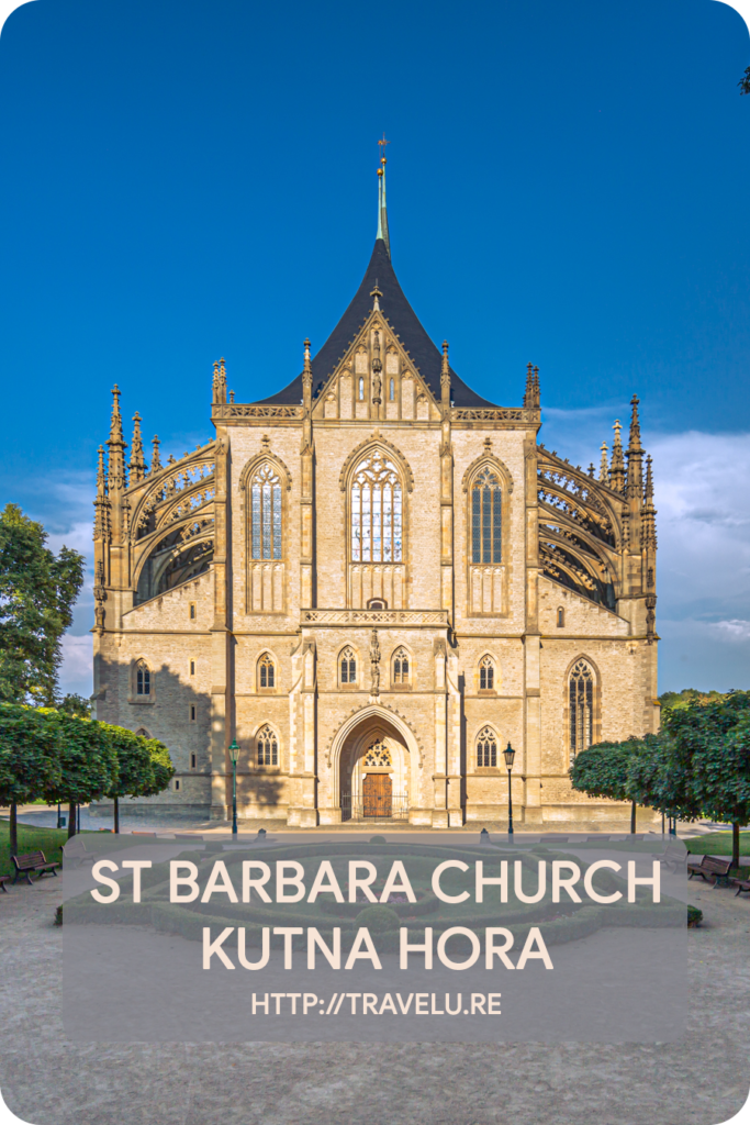 The bright reds, sparkling greens, hues of blues, and rich purples impart the stained glass windows, exquisite vibrance. - St Barbara Church, Kutna Hora - Central Europe’s Architectural Beacon - Travelure ©