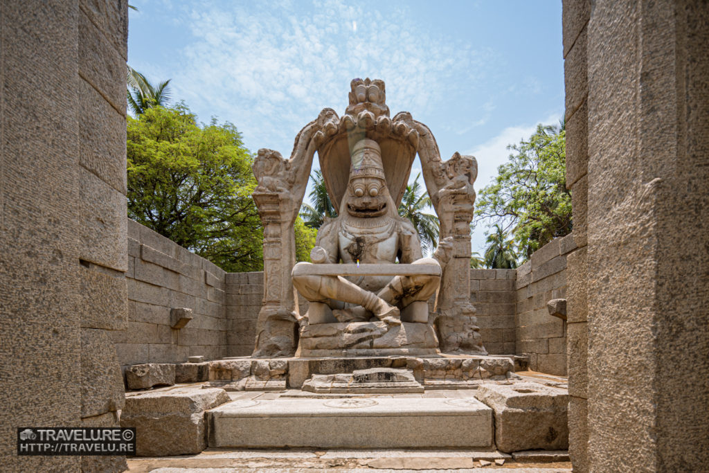 The massive idol of Lakshmi Narasimha Temple - Travelure ©