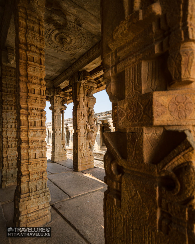 The elaborate carvings on pillars of Vitthala Temple - Travelure ©