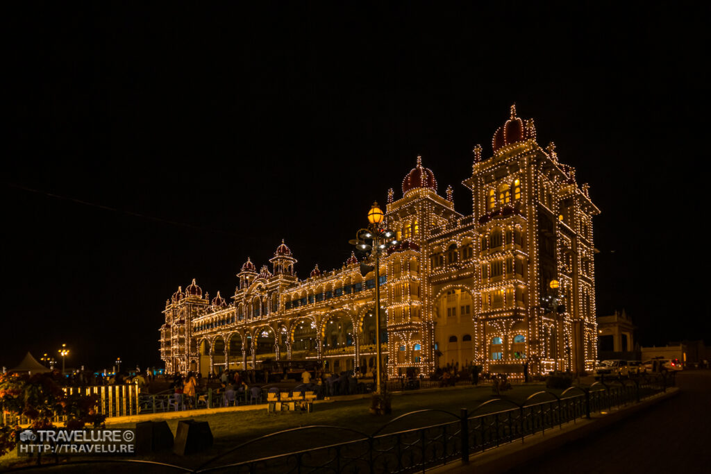 Dasara special illumination of Mysore Palace (another angle) - Travelure ©