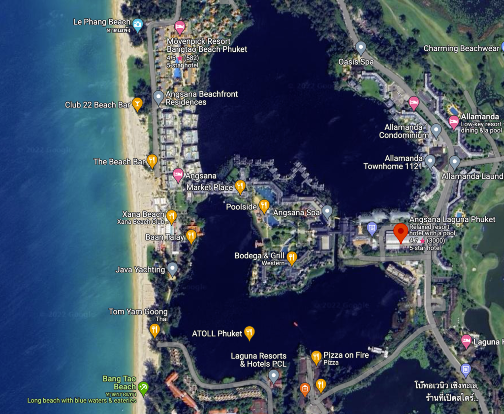 Satellite view (Google Maps) of Angsana Laguna Phuket - Travelure ©